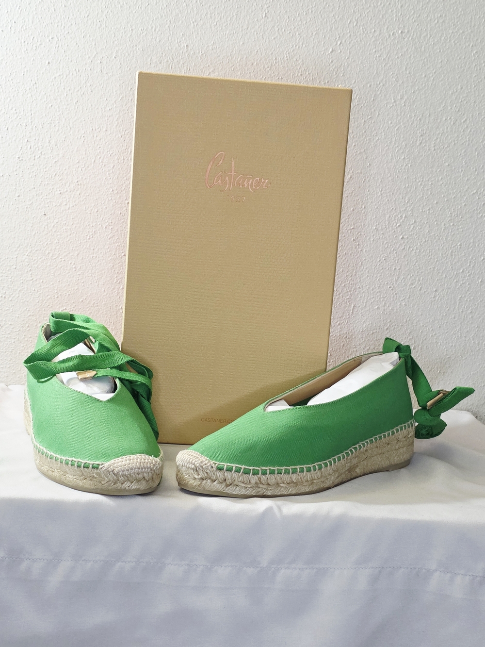 Castañer Gea/2/161 Espadrille Sandals In Verde Size 38 (7.5 US)